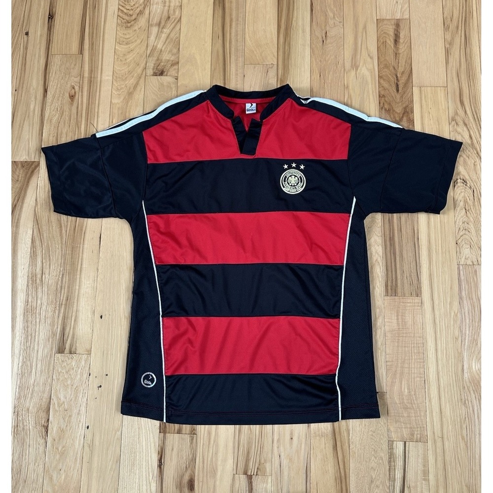 Vintage Germany Soccer Jersey Men's Med Red Black Gool Futbol 90s